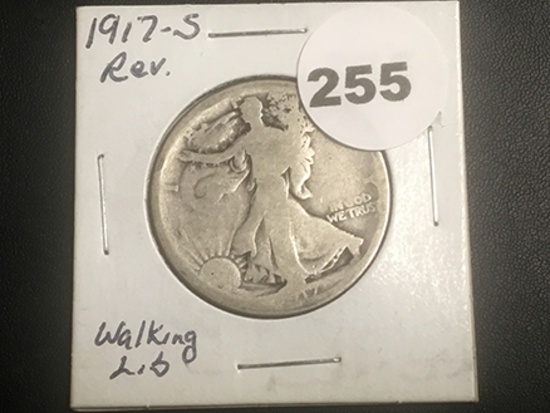 1917-S Reverse Walking Liberty half