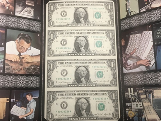 4 1981 Dollar uncut Sheets