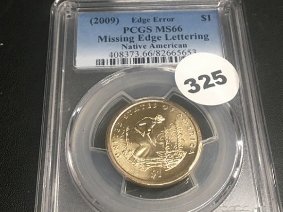 2009 Native American Error $1 PCGS MS66
