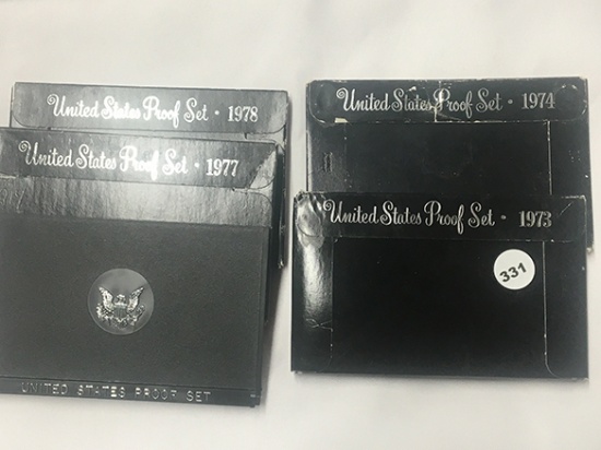 5 Proof Sets 1973-1978