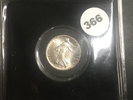 1916 French Silver Franc