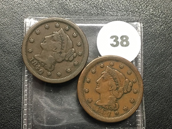 1846 & 1854 Large Cents