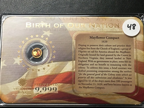 Mayflower Compact .585 Gold Proof