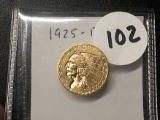 1925-D $2 1/2 Indian Gold