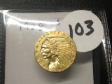 1928 $2 1/2 indian Gold