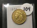 1834 $5 Classic Head Liberty Gold, Plain 4
