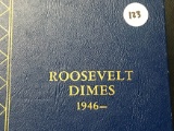 Book of (49) Silver Roosevelt Dimes 1946-