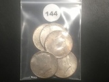Lot of 5 1964 Silver Kennedy Halves