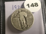 1926-S Syanding Liberty Quarter