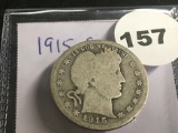 1915-S Barber Quarter
