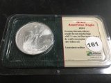 2001 Silver amber Eagle Dollar
