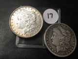 2x$ 1886, 1899-S Morgan Dollars