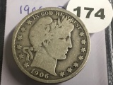 1906-D Barber Half
