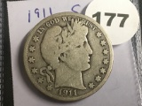 1911-S Barber Half