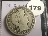 1912-S Barber Half