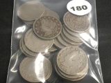 Lot of 24 Mixed Date V-Nickels