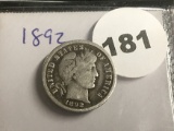 1892 Liberty Dime
