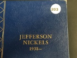Book of 72 Jefferson Nickels 1938-1965 Including War Nickel