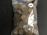 Lot of 340 Wheat Cents