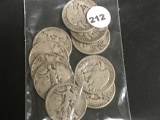 10x$ (8) 1940's (2) 1930's Liberty Half dollars