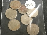 Lot of (8) V-Nickels