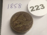 1858 Flying Eagle Cent Sm Letter