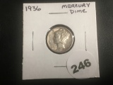 1936 Mercury dime