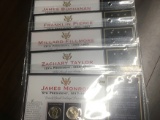 5 Plates Presidential P & D $1 coins 2 each