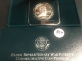 1998 Black Revolutionary War Patriots Proof Silver Dollar