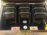 9 Pony Express Silver Proof State Quarters in Display Case
