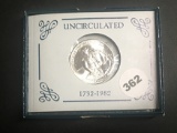 1982 Unc. Washington Half
