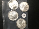 4x$ 1990, 92, 03, 08 Silver Eagles