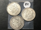 3x$ 1889,1891-S, 1897 Morgan Dollars