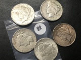 5x$ 1922, 1922-S Peace Dollars