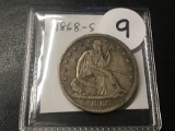 1868-S Seated Half
