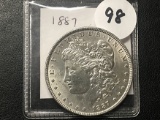 1887 Morgan Dollar, BU