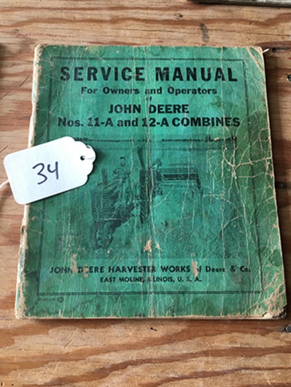 JD Nos. 11-A and 12-A Combines Service Manual