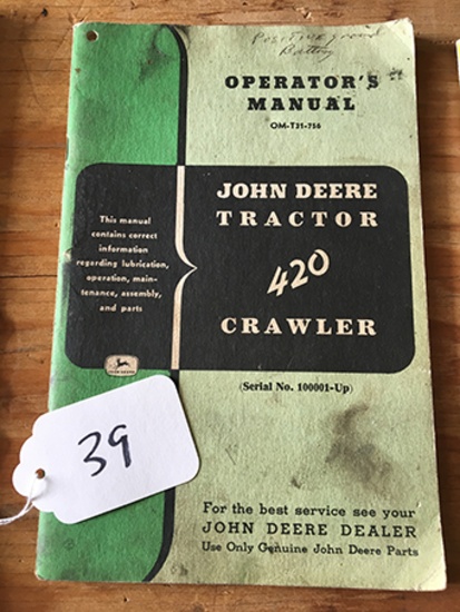 JD 420 Crawler Operators Manual