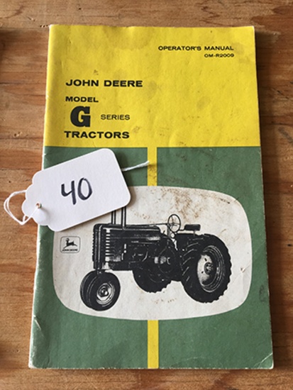 JD Model G Tractor Operators Manual