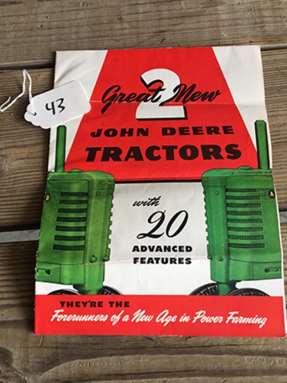 2 Great New JD Tractors Poster Mailer Kahoka Imp Co.