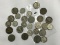 Lot of 8 War Nickels, 11 Silver Dimes, 8 V-Nickels