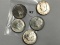 Lot of 5 1964 Silver Half Dollars