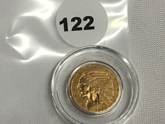 1913 $2 1/2 Indian Head Gold Coin