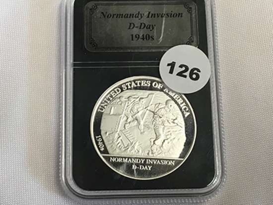 1 oz Silver Round D Day 1940â€™s
