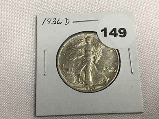 1936-D Walking Liberty Half Unc