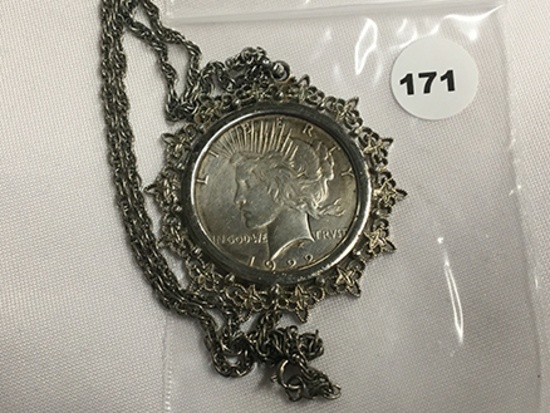1922 Peace Dollar with Chain