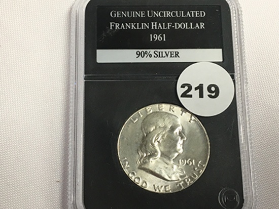 1961 Franklin Half Unc