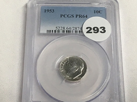 1953 PCGS Proof-64 Rosevelt Dime