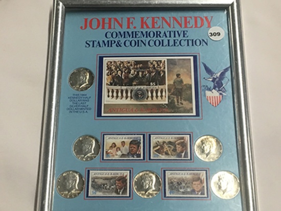John F. Kennedy Comm Stamp and Coin Collection