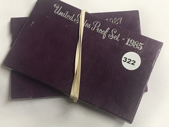 1985 and 1987 Proof Sets